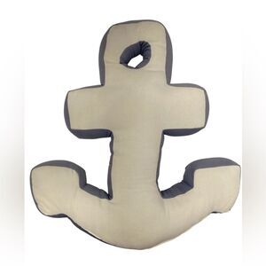 Anchor Decorative Blue and White Nautical Pillow